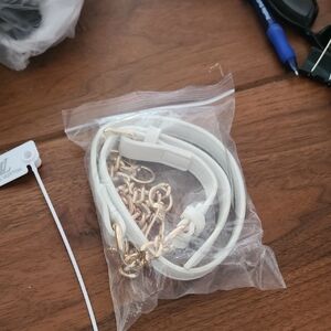 White and Gold Chain Strap